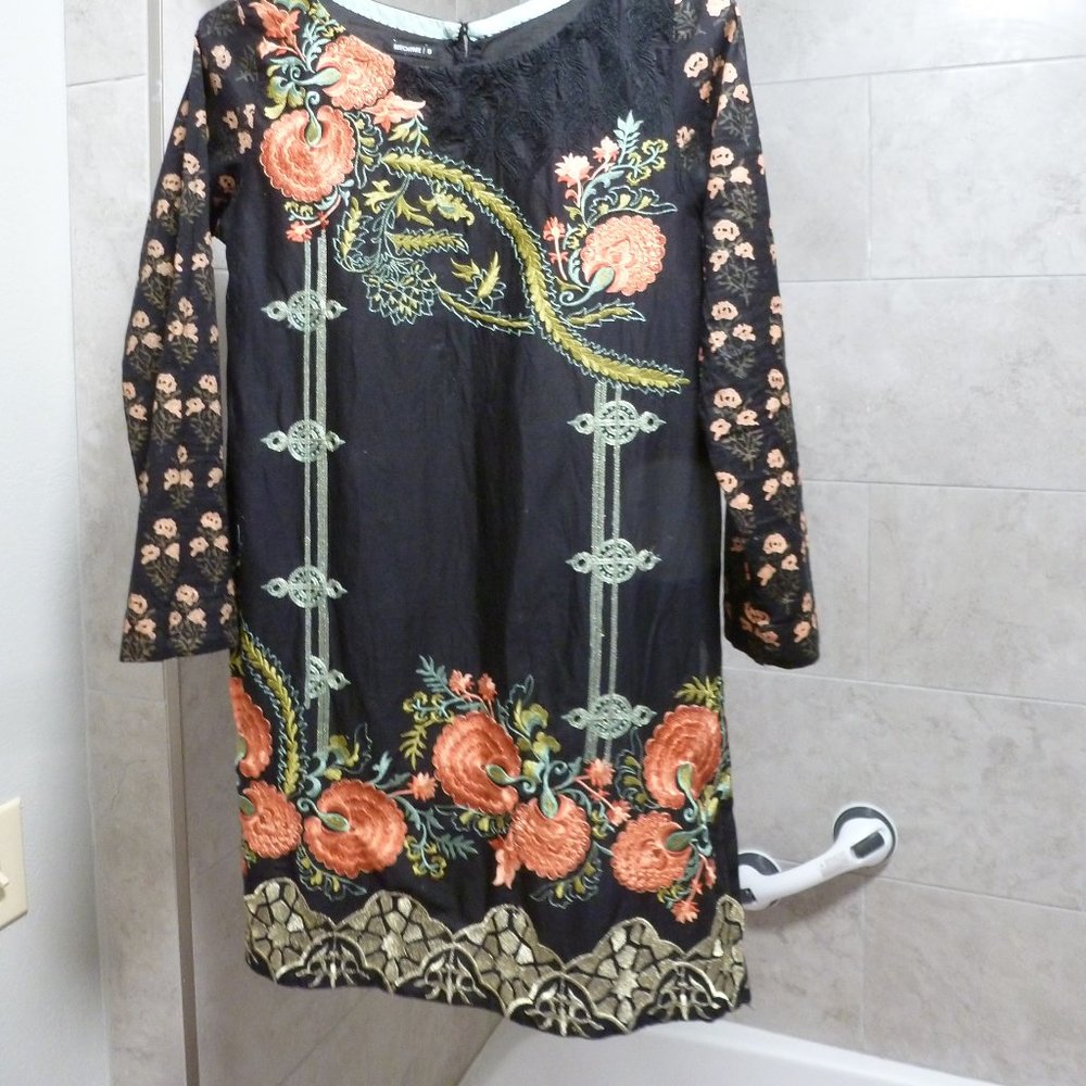 Embroidered Long sleeves   Pakistani Kurta /Tunic Sz 8
